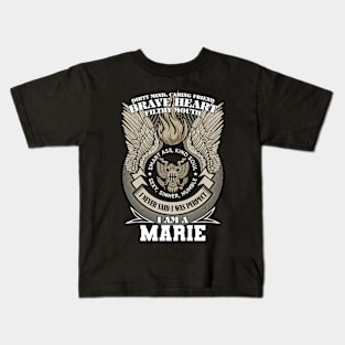 I Am A marie I Never Said I Was Perpect, Family Name, Funny Name Kids T-Shirt